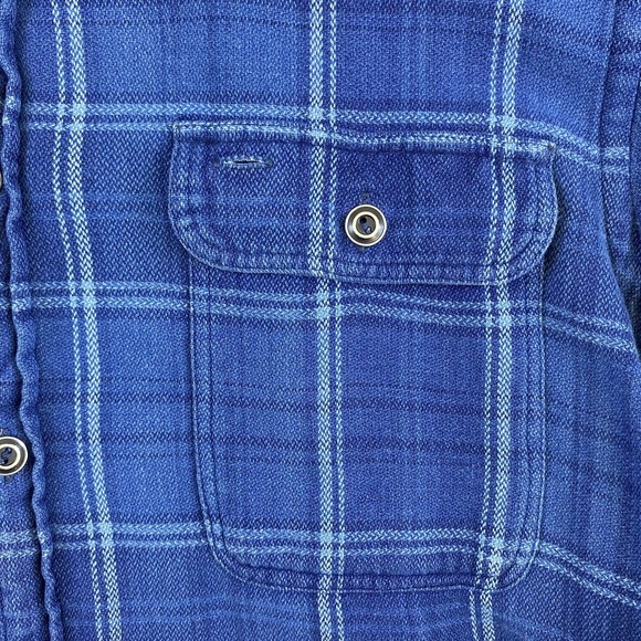 Polo Ralph Lauren Shirt Sz XL Blue Plaid Thick Cotton Relaxed Fit - Picture 8 of 14